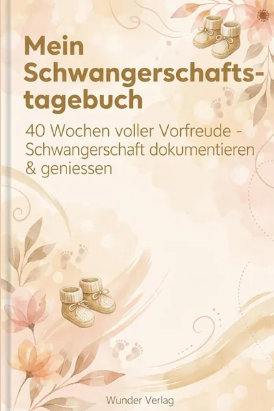 Cover: Schwangerschaftstagebuch: Dein Tagebuch & Kalender für werdende Mamas