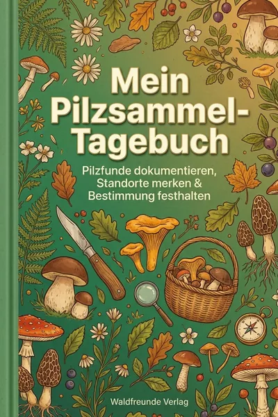 Cover: Mein Pilzsammel-Tagebuch: Pilzfunde dokumentieren, Standorte merken & Bestimmung festhalten